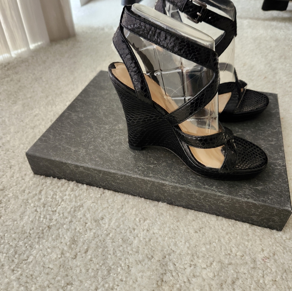 Via Spiga black python sandals - Picture 2 of 5
